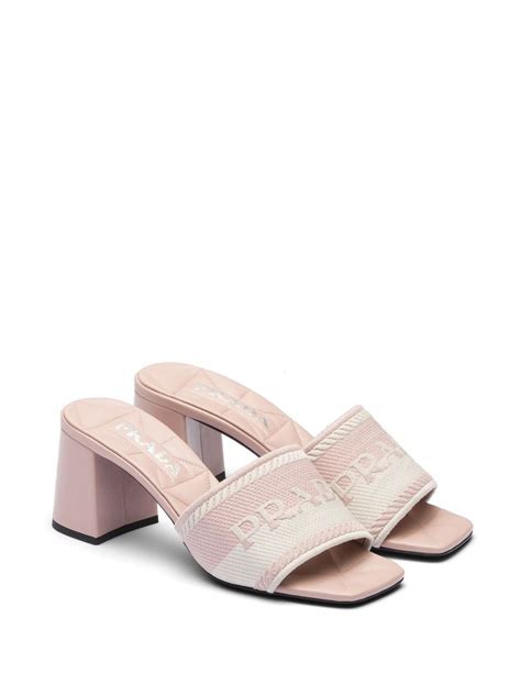 prada embroidered sandal|prada transparent sandals.